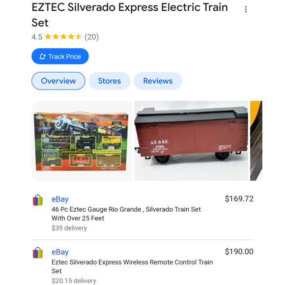 Eztec Silverado Express Electric Train Set! Retail $190. Very Large Set! - Picture 5 of 5